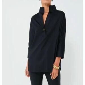 Tuckernuck Black Willow Blouse Womens XS Popover Top Extra Small